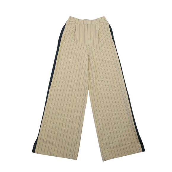 Target La Ligne Collab Tan and Black Pinstripe Wide Leg Pants XXS - Picture 1 of 5